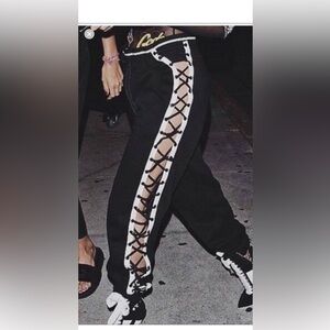 Puma lace up sweat pants.
